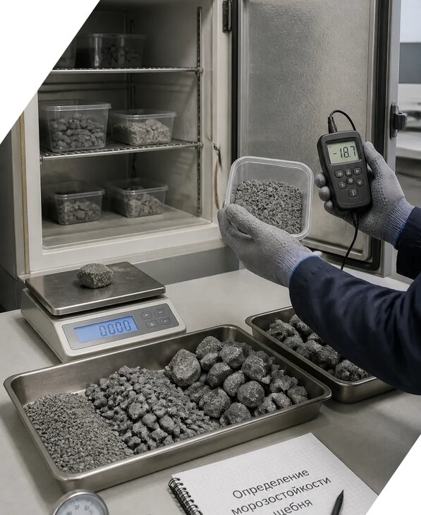Определение морозостойкости щебня в Отрадном от 3805 р. | ЭкспертизаРоссия